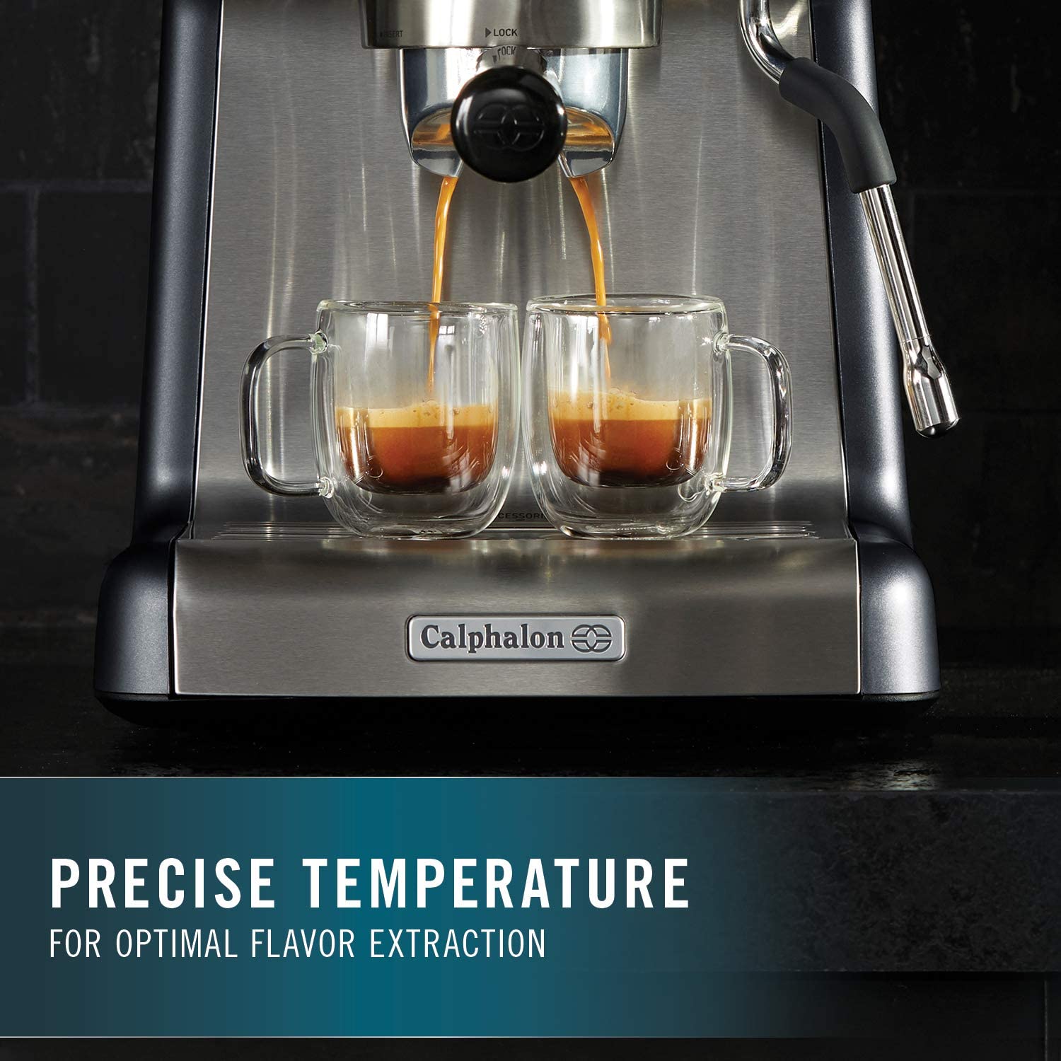 Miniatura Calphalon Máquina de Café iQ Expresso Reservatório 2 L 15 Ba r de Pressão 110V1250W Aço Inox