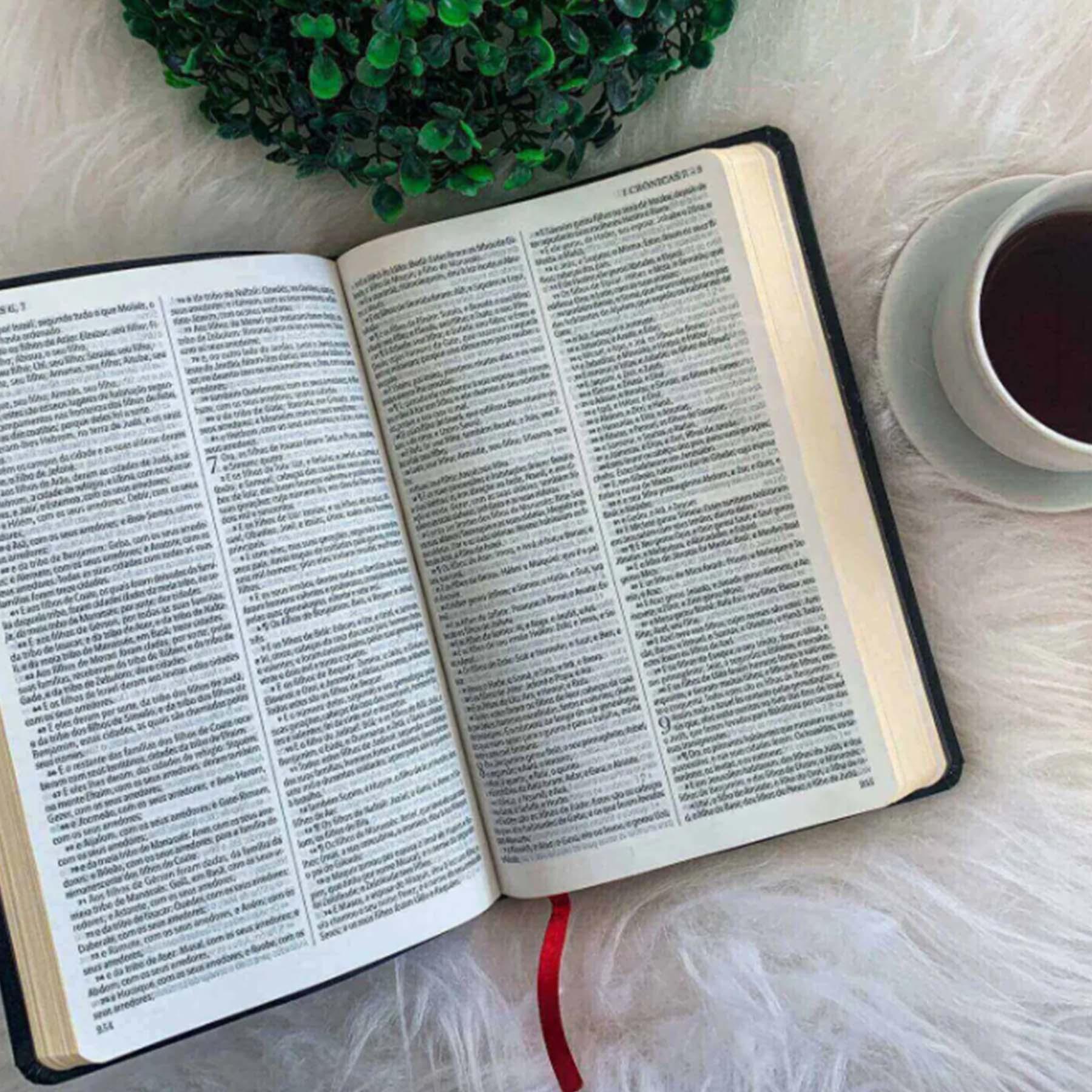 Miniatura Bíblia King James Bkj 1611 Ultrafina Slim Capa Mole Preta E