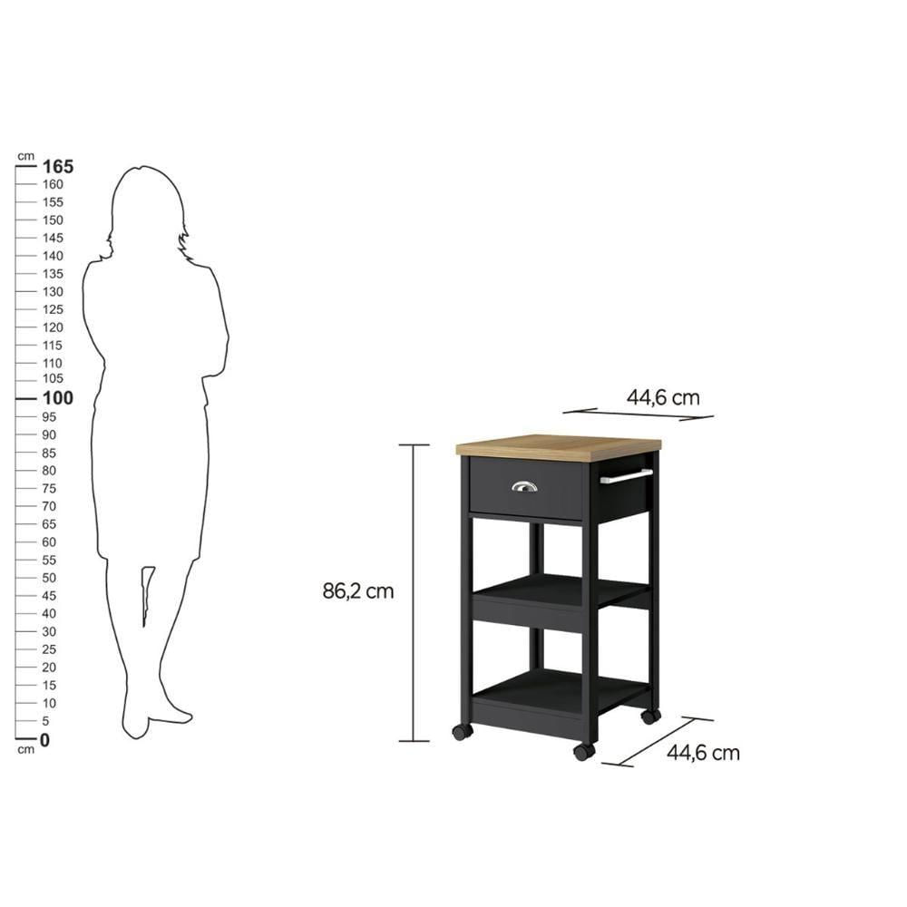 Balcão Fruteira Galão água Ditália Ba-130 Cor:preto Preto