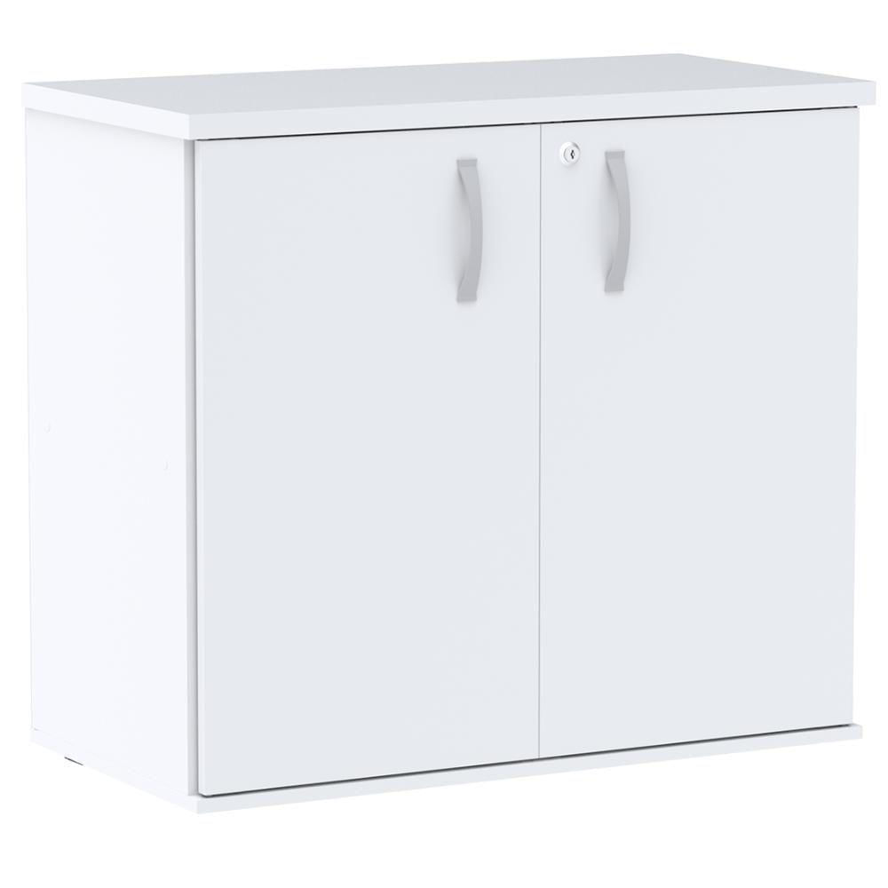 Miniatura Armário Baixo Pe25 Pandin 80 Cm (Largura) Em Mdp Liso Branco Com Duas Portas