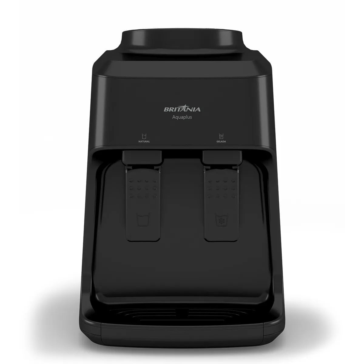 Miniatura Bebedouro Britânia BBE12P Aquaplus Água Gelada e Natural 10L ou 20L Black Biv BIVOLT