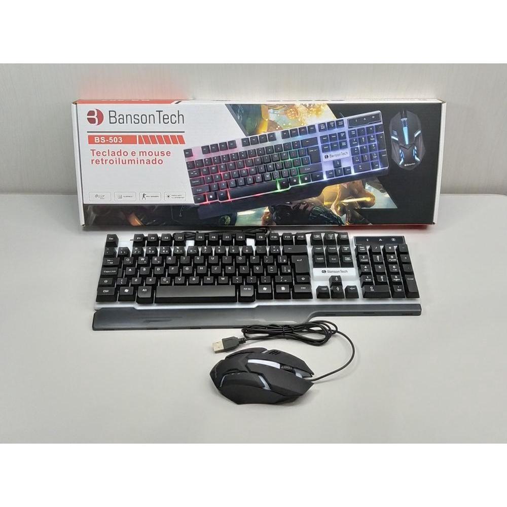 Miniatura Teclado Gamer Iluminado Bs-503 Acompanha Mouse 7895613158568