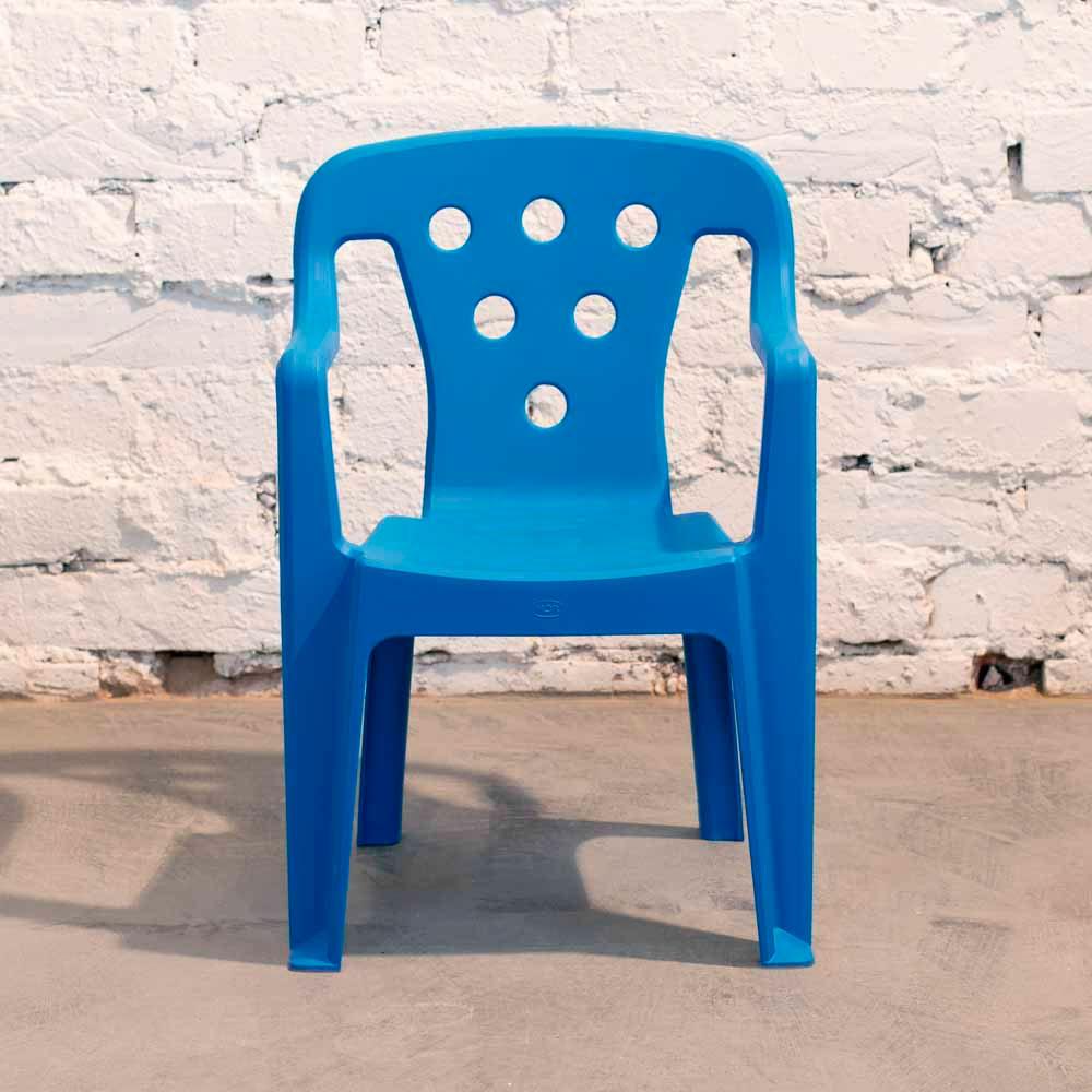 Cadeira Infantil de Plástico Mor, Azul