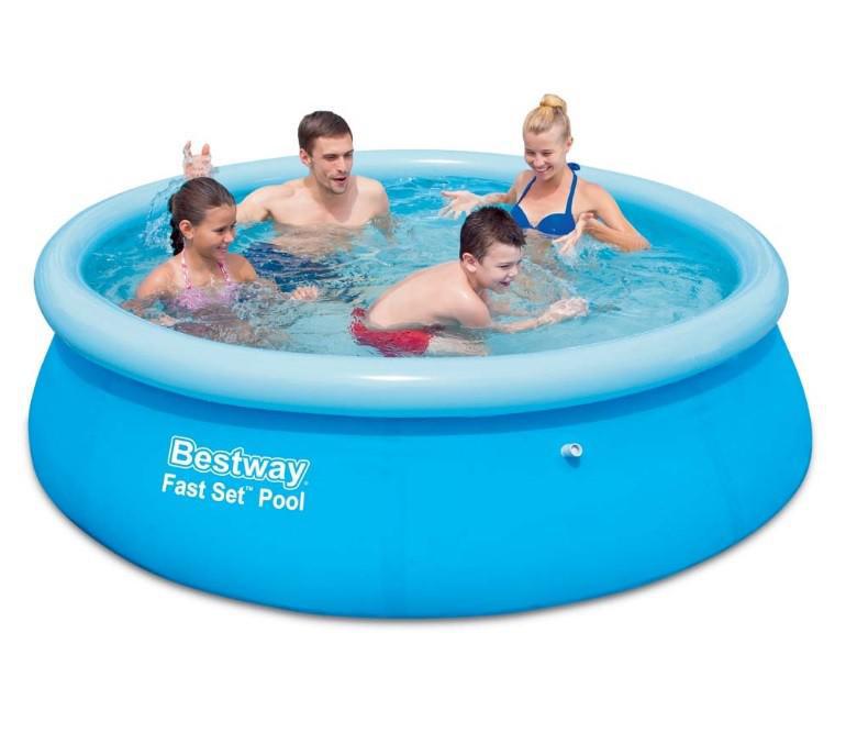 Miniatura Piscina Bestway 2300 Litros + Bomba De Inflar + Capa