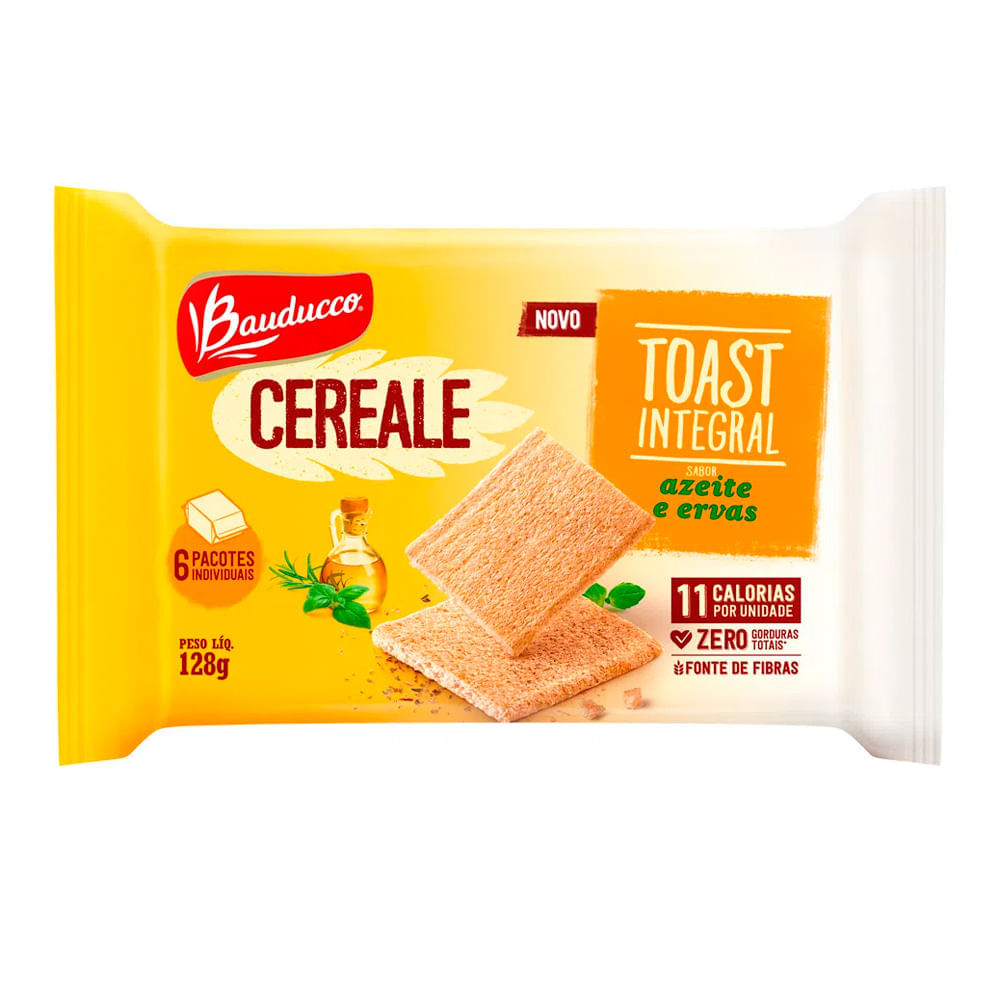 Miniatura Torrada Bauducco Cereale Toast Integral Azeite e Ervas 128g