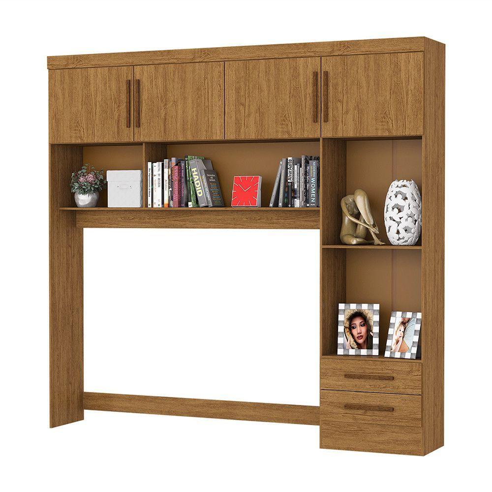 Guarda Roupa Modulado Paris 4 Portas 2 Gavetas Freijó