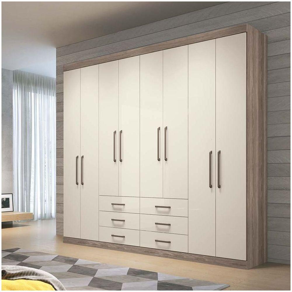 Guarda Roupa Casal Master 8 Portas Santos Andirá Castanho