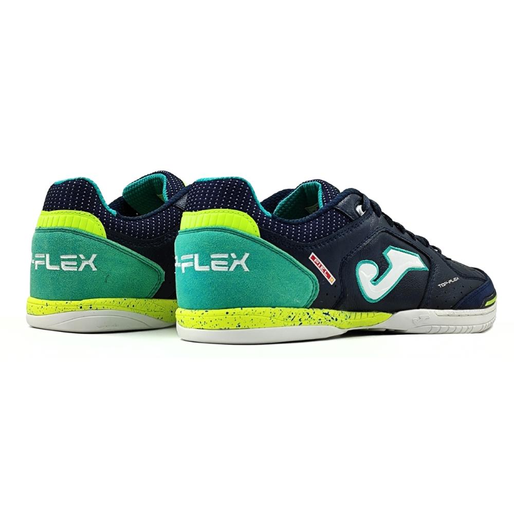 Miniatura Chuteira Joma Top Flex Futsal MARINHO/VERDE - 40