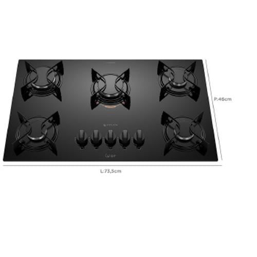 Miniatura Fogão Atlas Utop 5B - Cooktop Glass Preto