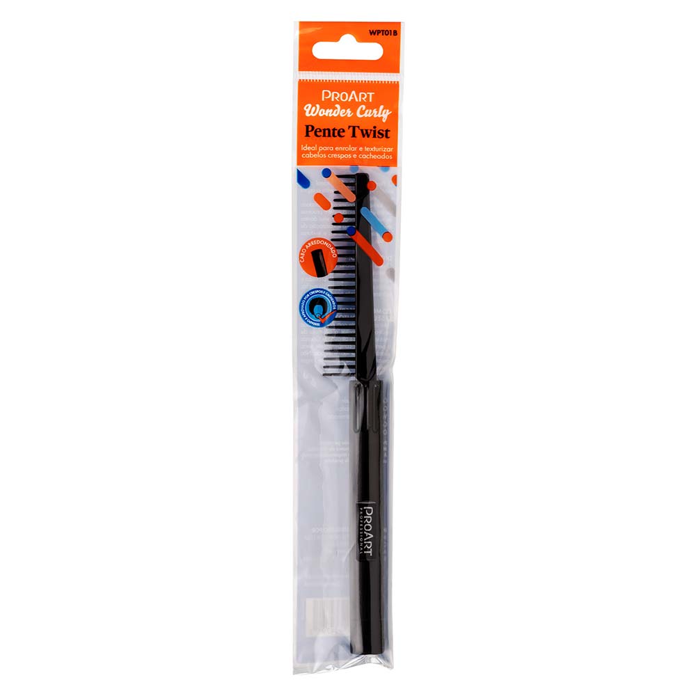 Miniatura Pente de Cabelo Proart Twist Preto 1 Un