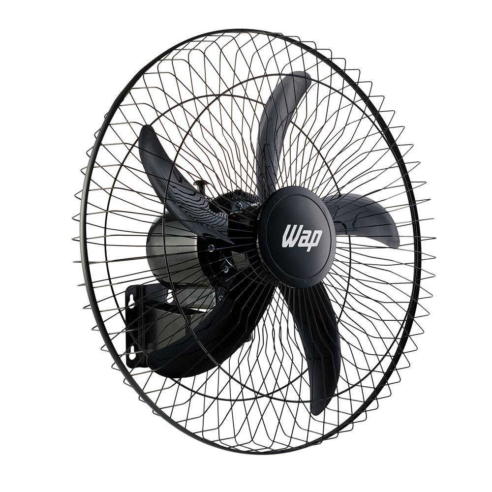 Miniatura Ventilador Wap Parede Rajada Pro Preto Bivolt 60cm 5 Pás FW006661