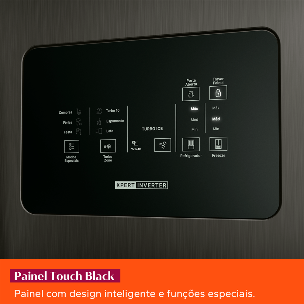 Geladeira Brastemp Frost Free French Door A+++ 554 litros cor Black Inox - BRO85AE 110v