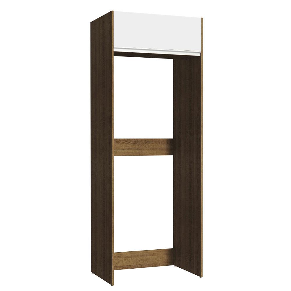 Miniatura Porta Geladeira 1 Porta Basculante Rustic/Branco Glamy Madesa Rustic/Branco