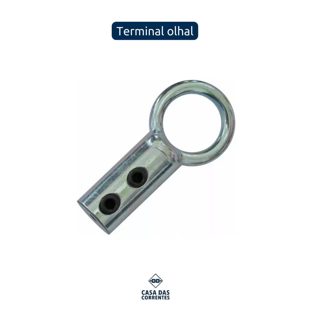 Miniatura Terminal Olhal p/ Cabo de Aço 1/8 4,8mm - Academia