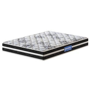 Miniatura Cama Box de Casal Probel Guarda Costas Premium Extra Firme Espuma D20, 28 e 33 60x138x188cm - Branco/Preto