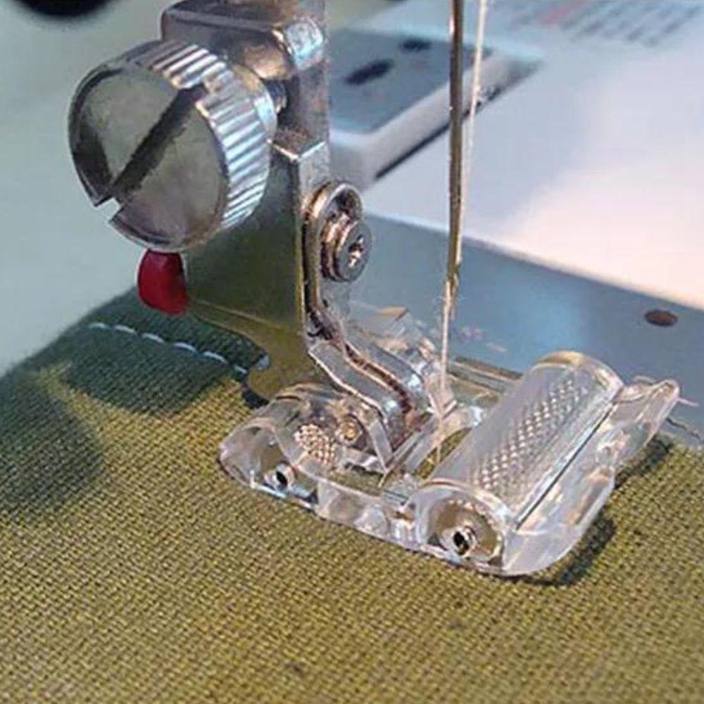Miniatura Sapata Calcador Deslizante Com Rolete Costurar Plástico Couro Vinil - Tkl A2