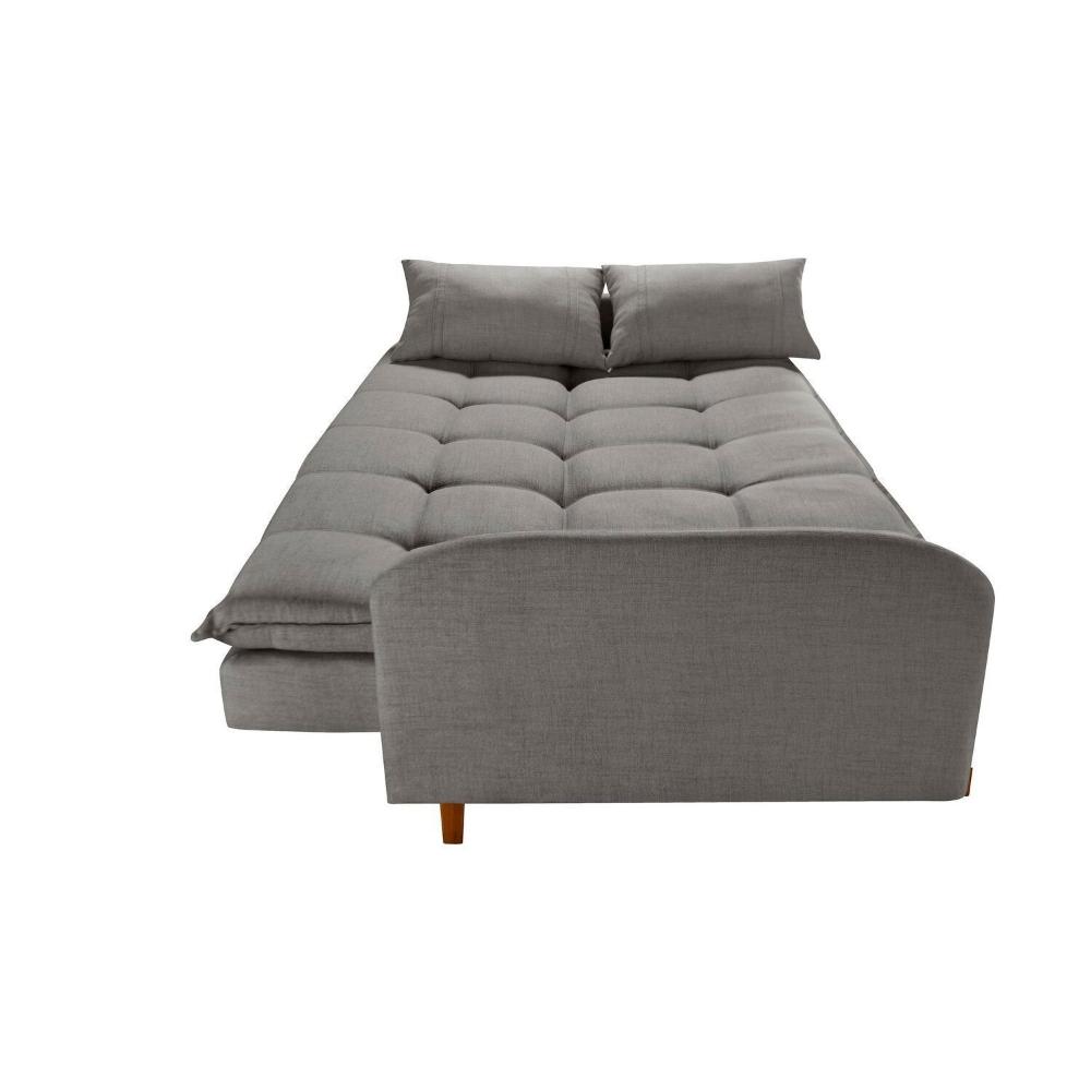 Sofa Cama em Linho 202cm X 92cm Cannes Cinza