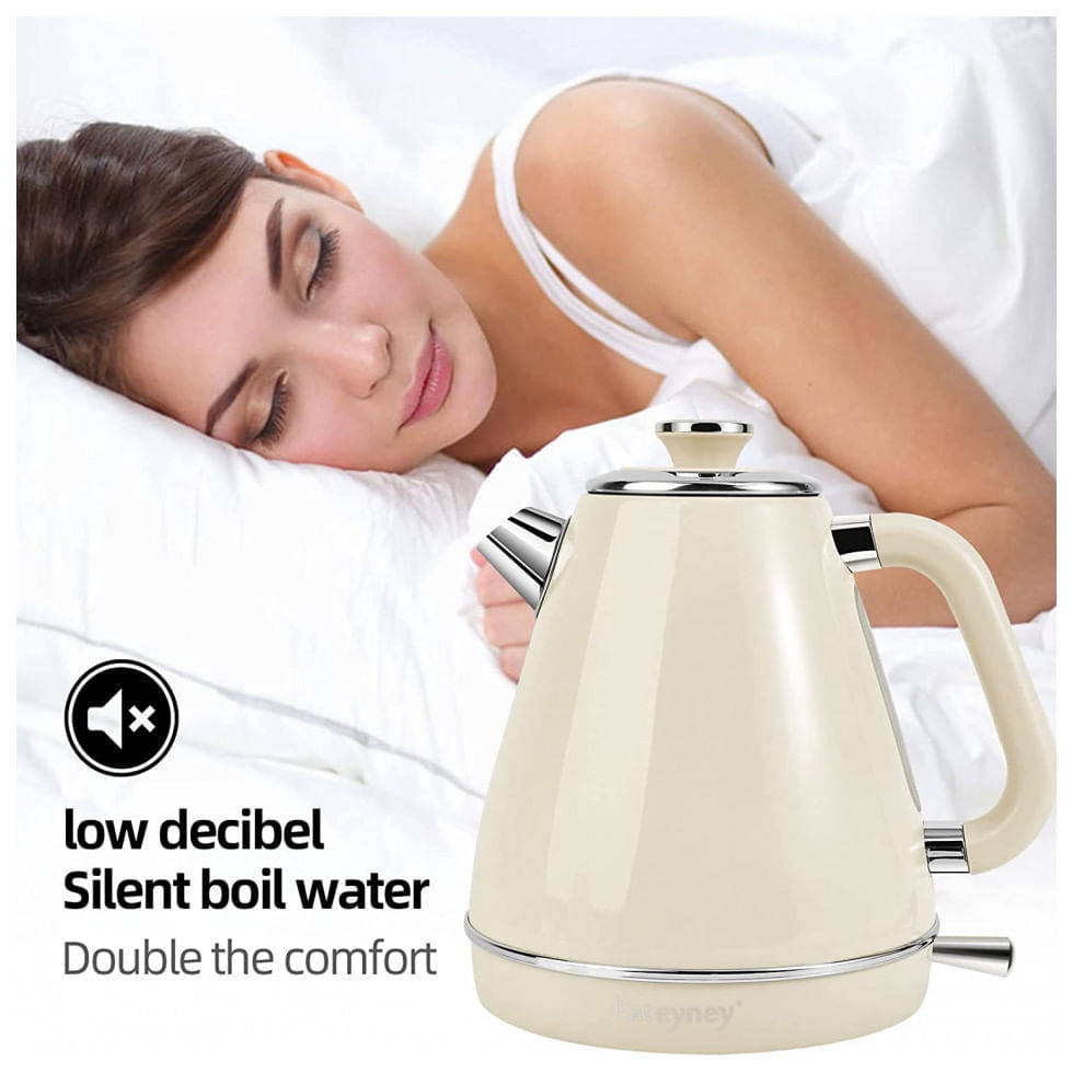 Miniatura Chaleira Elétrica Retrô Pateyney 1,7 Litros com Termostato 1200W 110V Creme