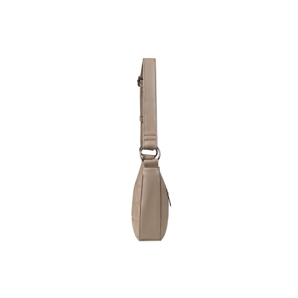 Miniatura Bolsa Feminina Pequena Baguette Matelassê Fendi Cinza - P
