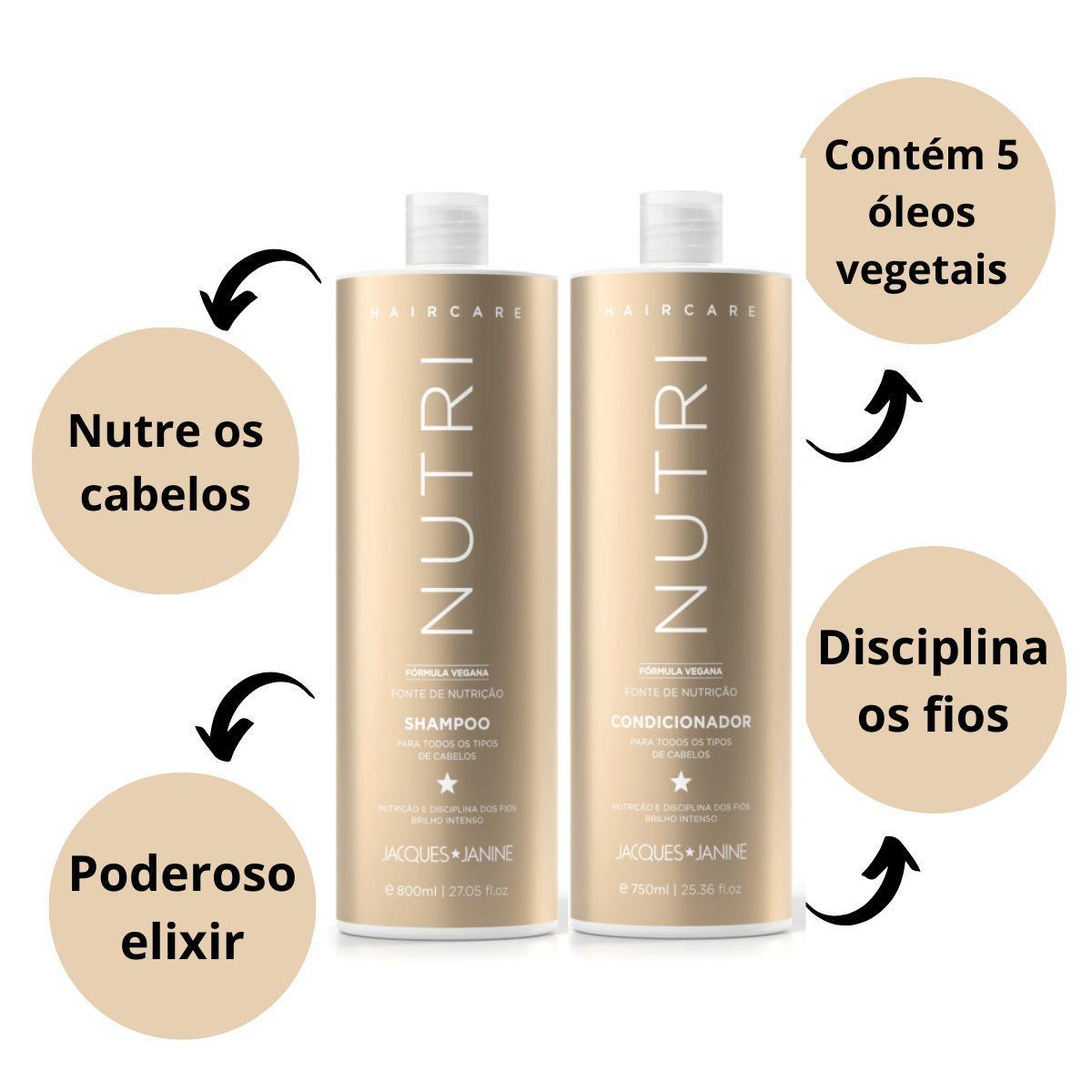 Miniatura Shampoo + Condicionador Jacques Janine Hair Care Nutri 750Ml