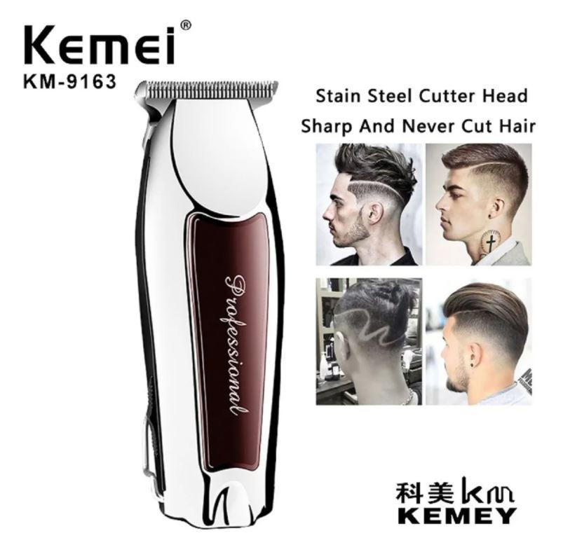 Miniatura Máquina Acabamento Super Mini Sem Fio Kemei Km-9163 Original Óleo lubrificante - pilha - Branco - 1 - Máquina de cortar cabelo - Acabamento - Kemei - 3 - 2 - Rotativo