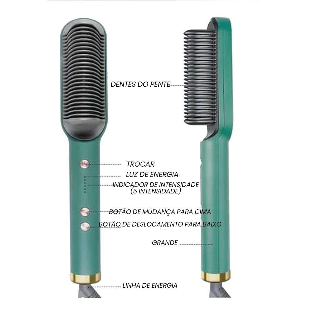 Miniatura Chapinha Escova Secadora Pente Alisamento Elétrico Bivolt