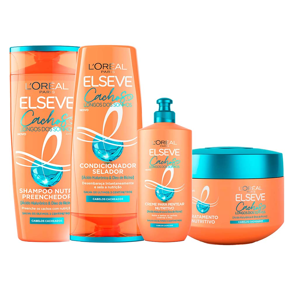 Miniatura Elseve Cachos Longos dos Sonhos Kit - Shampoo + Condicionador + Máscara+ Creme de Pentear Kit