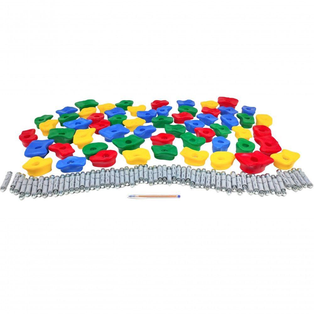 Miniatura Jogo 60 Agarras Parede De Escalada 10m2 Alvenaria/ Concreto