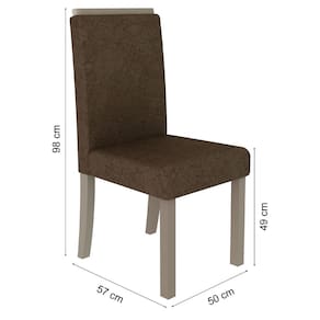 Miniatura Cadeira Madesa Jamy 4157 Crema/ Tecido Jamy