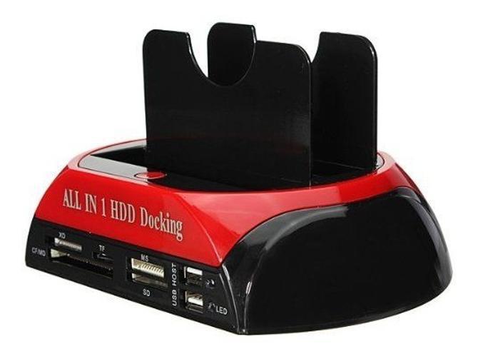 Miniatura Dock Station 2 Hd Sata E Ide 3,5 E 2,5 Usb Leitor De Cartão