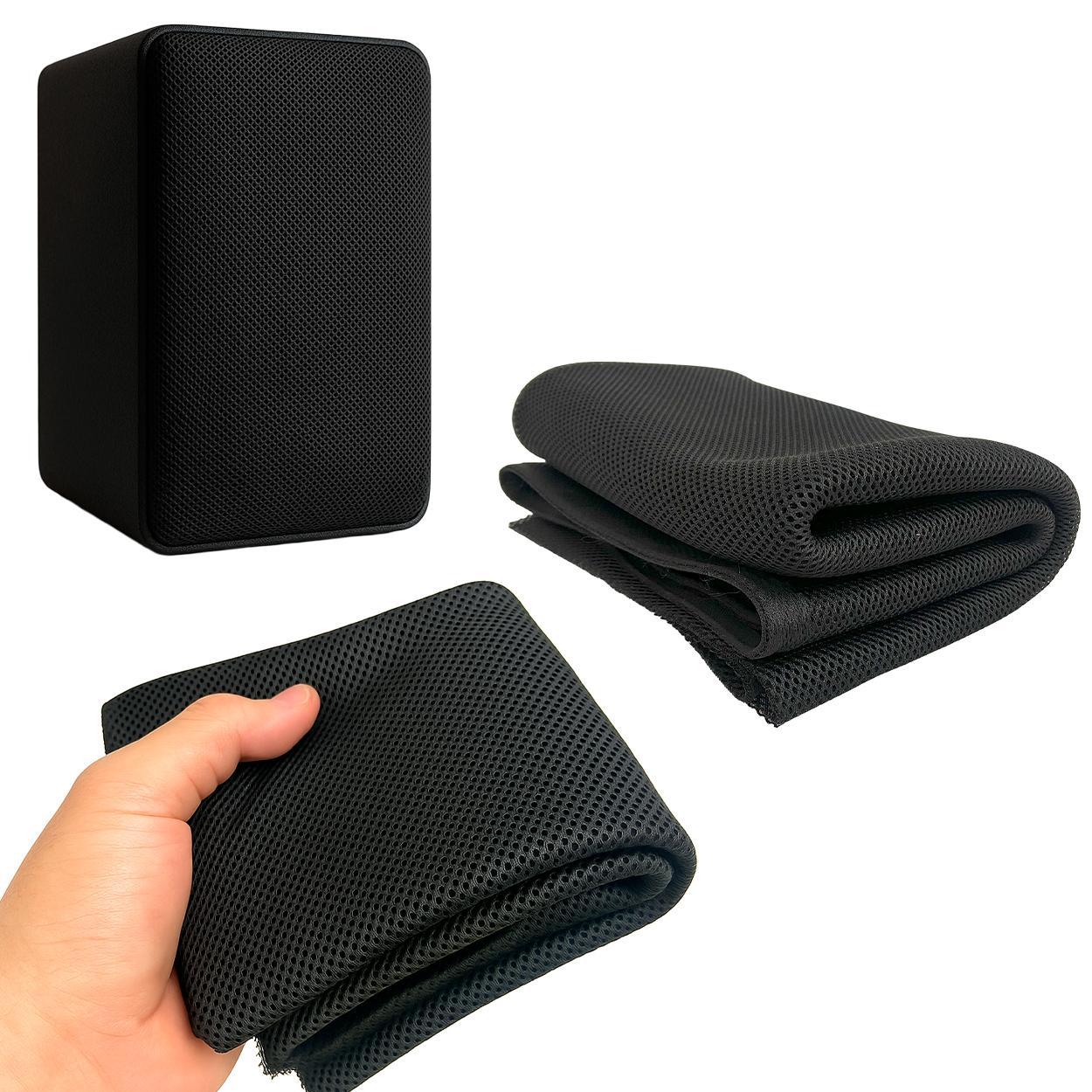 Miniatura Tecido Ortofônico Preto P Telas De Caixas Desom 140Cmx100Cm