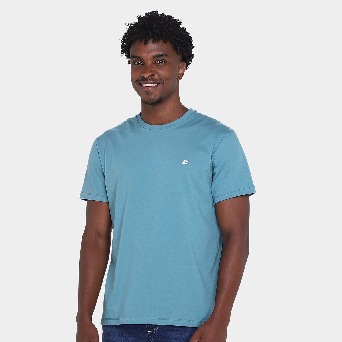 Miniatura Camiseta Colcci Casual Masculina Azul Claro - G