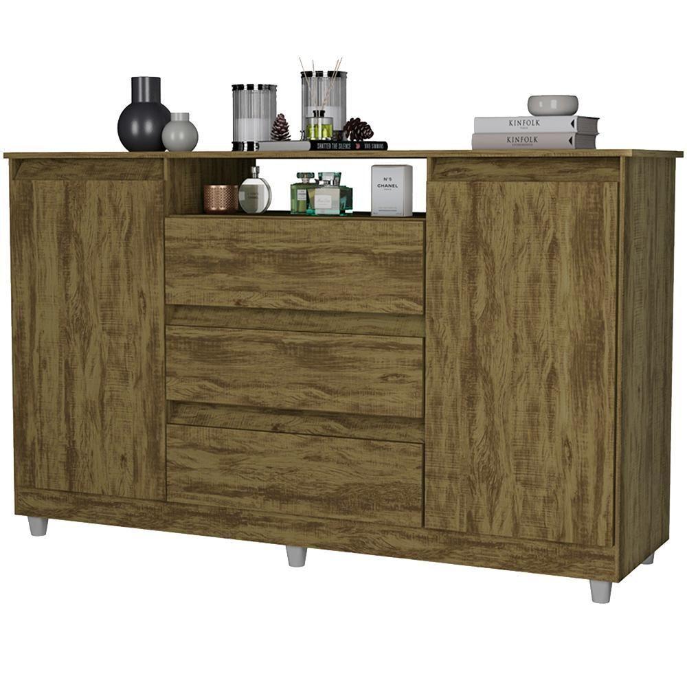Miniatura Comoda Sapateira 3 Gavetas 2 Pts Ve83 Amendoa Wood Mpri Amendoa Wood