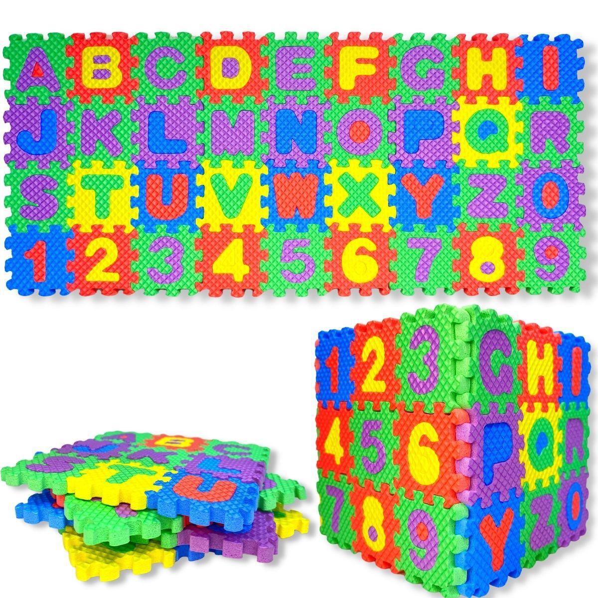 Miniatura Tapete Didático Eva Infantil Letras Números Tatame Alfabeto