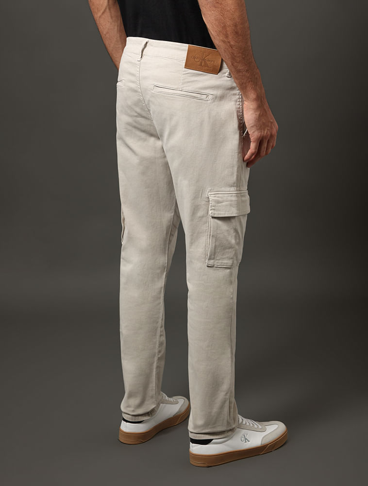 Miniatura Calça Masculina New Skinny Cargo Calvin Klein Jeans - Caqui Claro Calça Masculina New Skinny Cargo Calvin Klein Jeans Caqui Claro 36