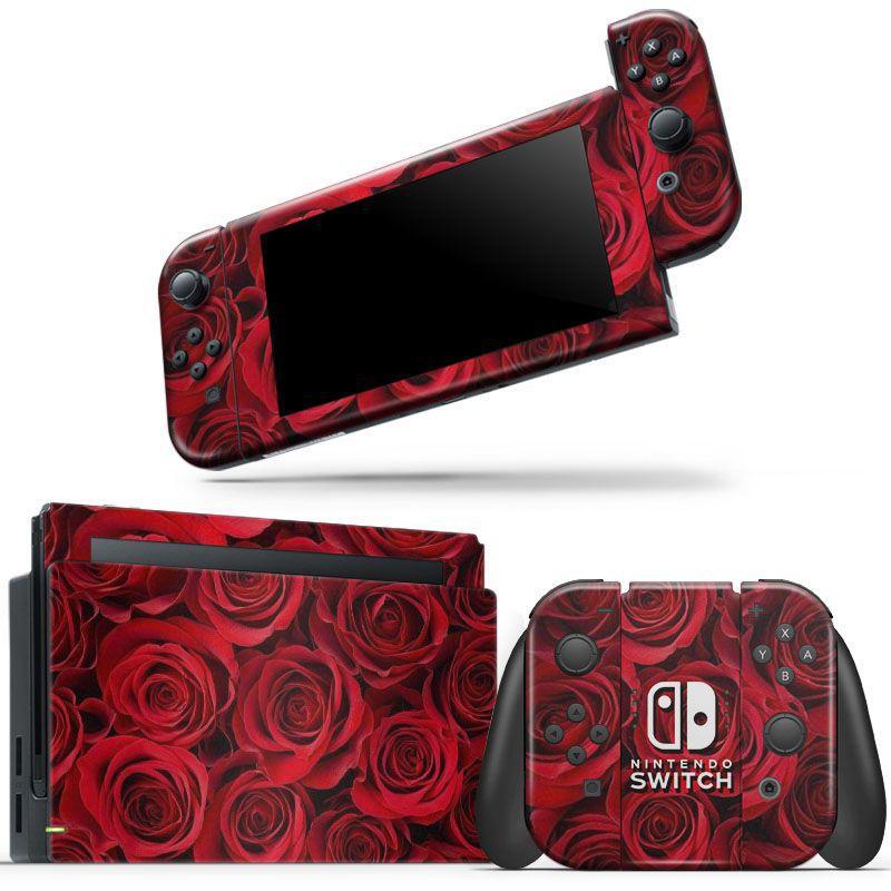 Miniatura Skin Adesivo Protetor Para Nintendo Switch Rosas Roses D1