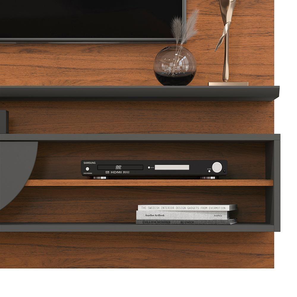 Painel Suspenso Tv 60 Pol 180 Cm 27380 Freijo Cinza Urbano Dj Moveis Freijo Cinza Urbano