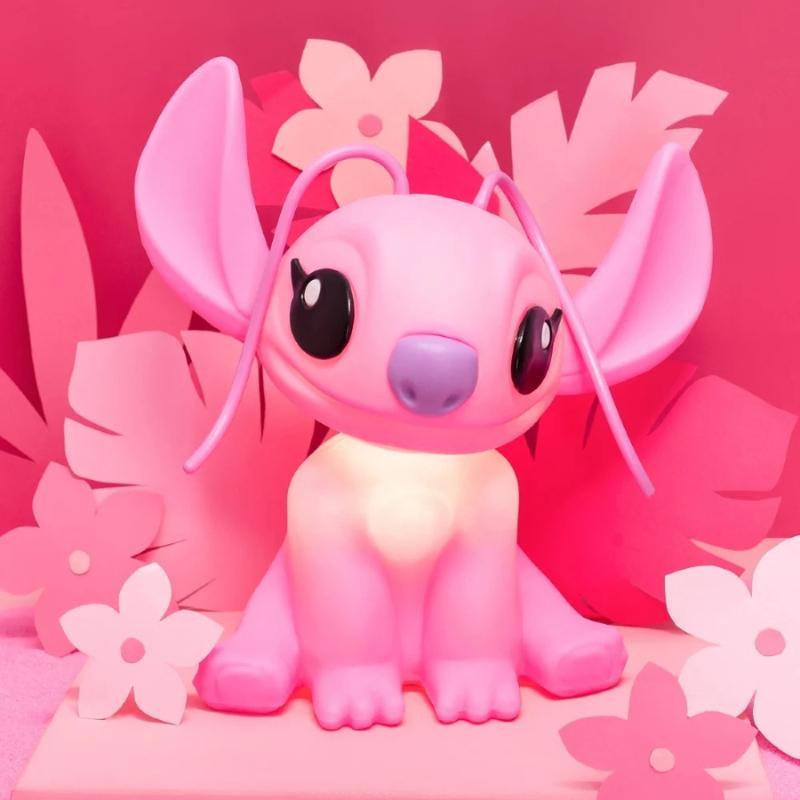 Miniatura Luminária Mesa Angel Stitch Disney Polietileno