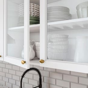 Miniatura Cozinha Completa Henn Americana com 10 Portas, 3 Gavetas e 280 cm de Largura - Branco/Calcare BP