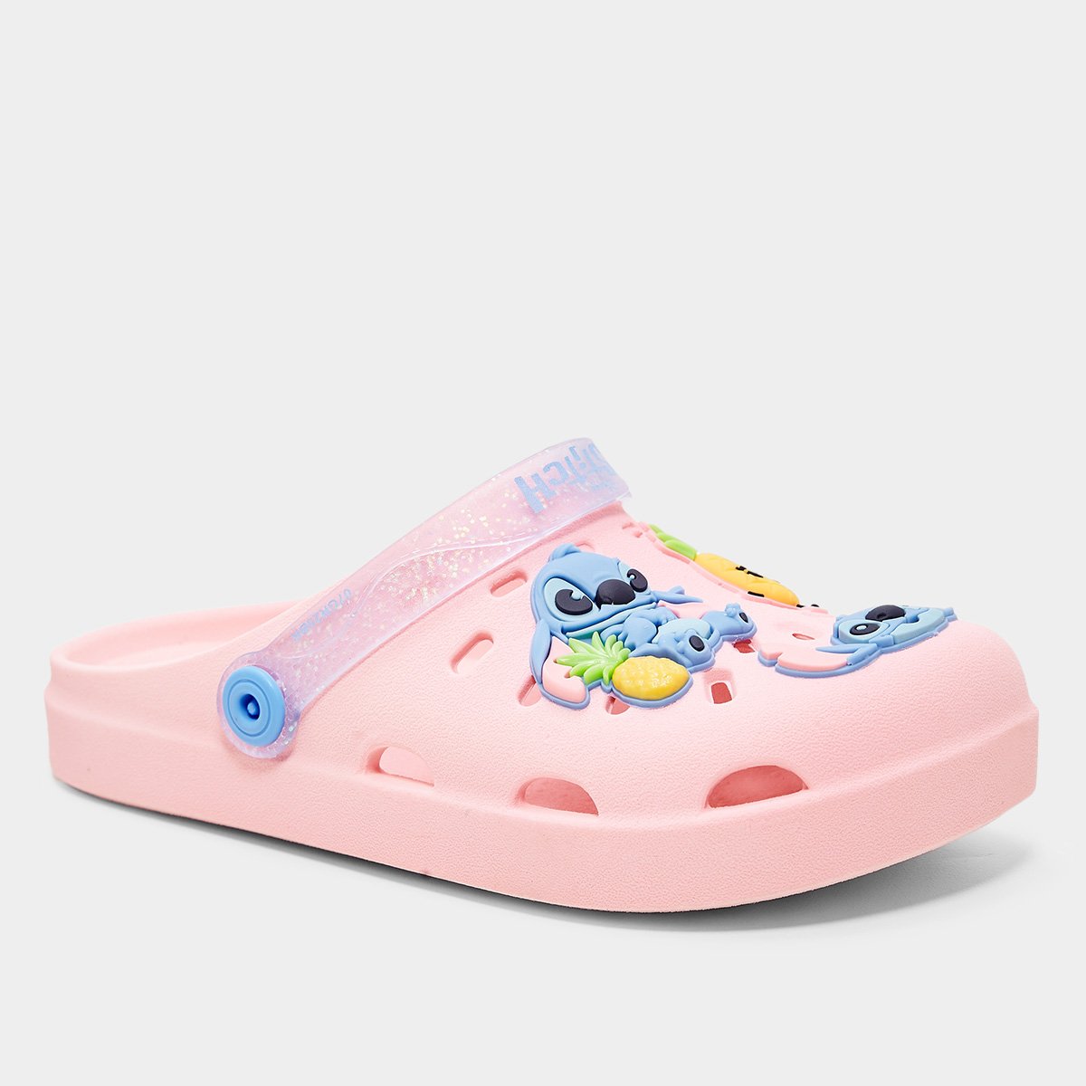 Miniatura Babuche Infantil Grendene Disney Smile Menina Rosa Claro - 26/27