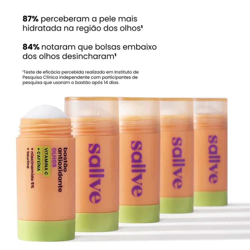 Miniatura Bastão Facial Antioxidante Sallve Antiolheiras E Bolsas 10g