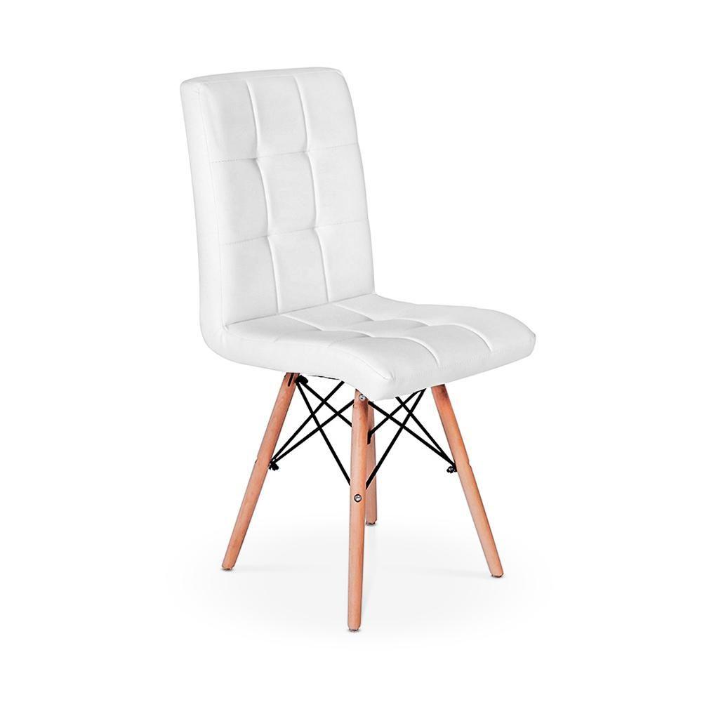 Miniatura Conjunto Mesa de Jantar Maitê 60cm Branca 2 Cadeiras Branca