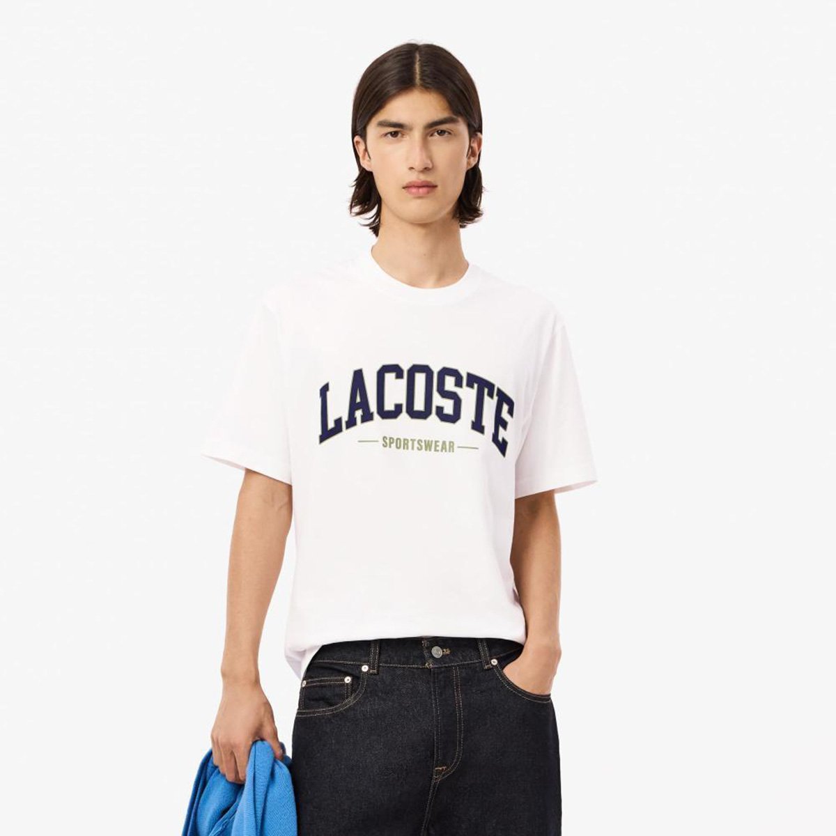 Miniatura Camiseta Lacoste Masculina Branco - EGG