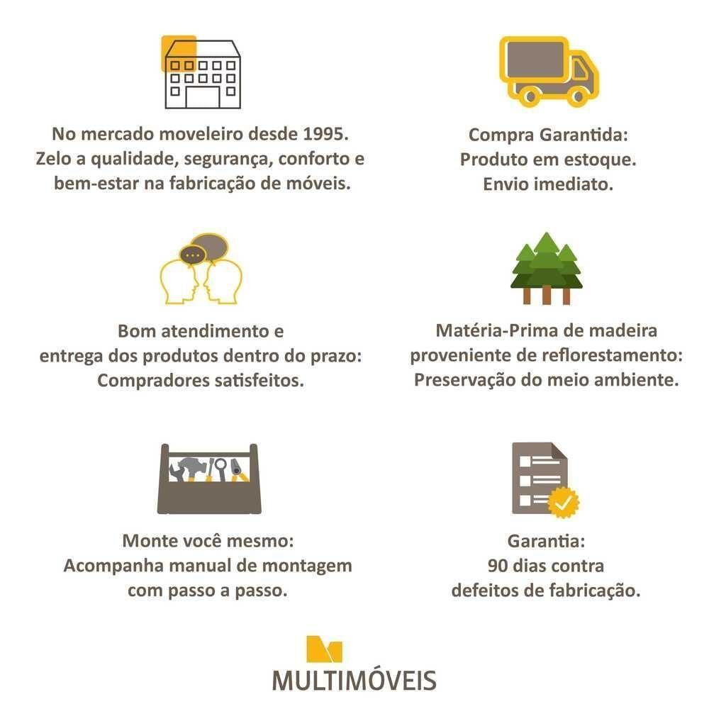 Sapateira Retrô 3 Portas Nina Mp6018 Branca Preta