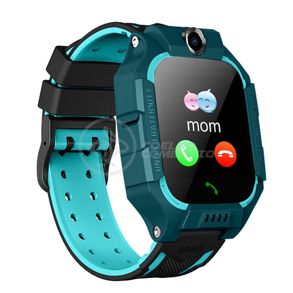 Miniatura Smartwatch Relógio Inteligente Infantil Criança Q12 - Verde