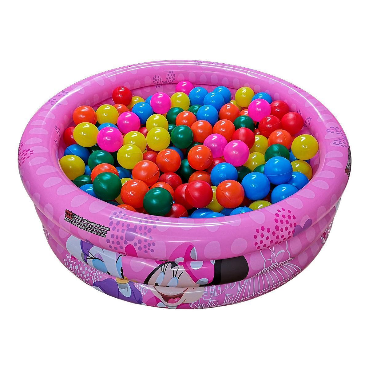 Miniatura Piscina Infantil Inflável 100 Litros Minnie + 50 Bolinhas