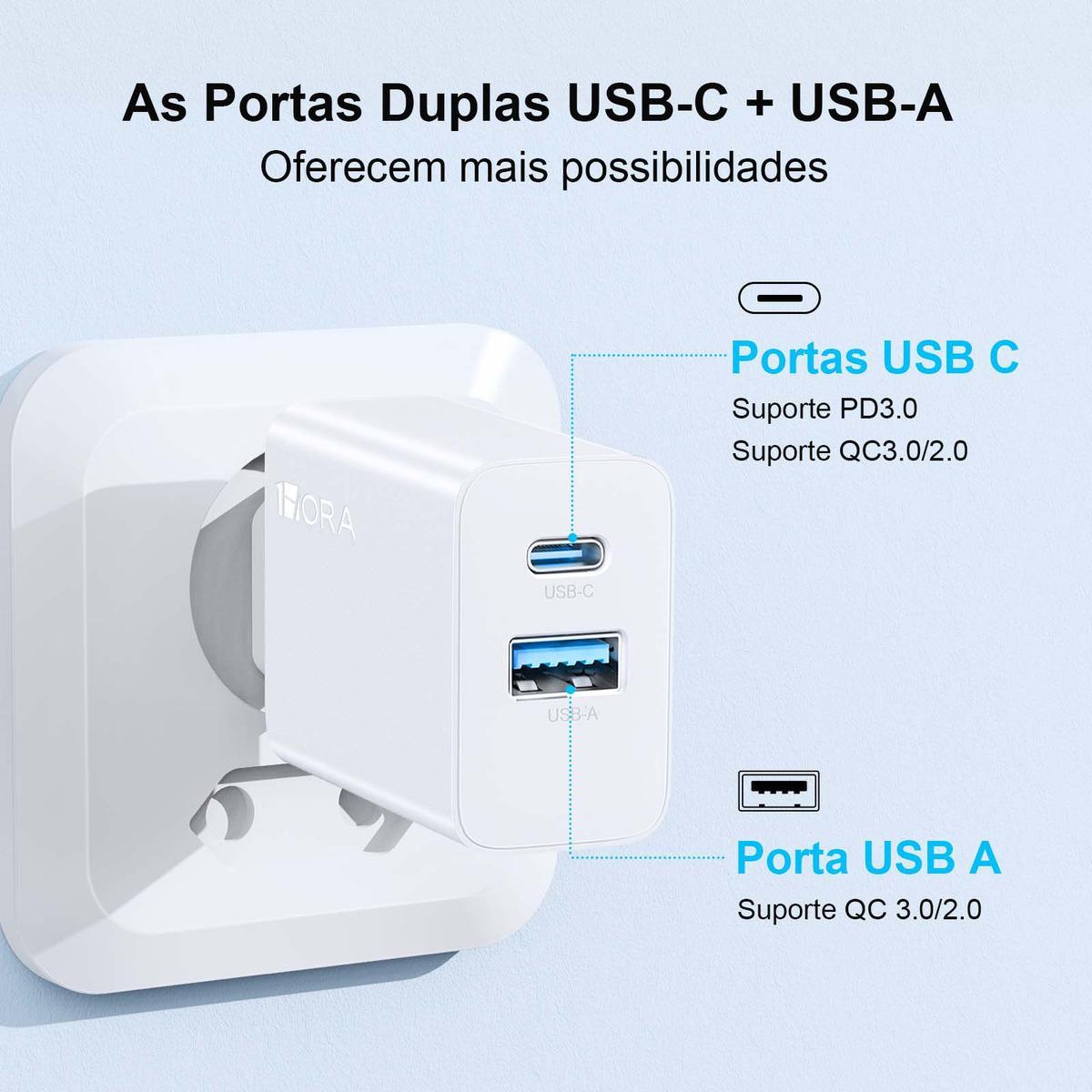 Miniatura Fonte 20W Completa Turbo 2 Entradas Para Moto G50