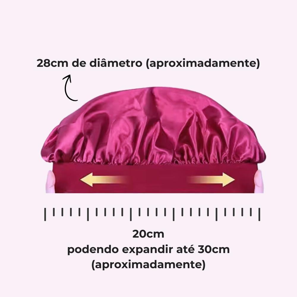 Kit Touca De Cetim Dupla Face Big Com Modelador De Cetim