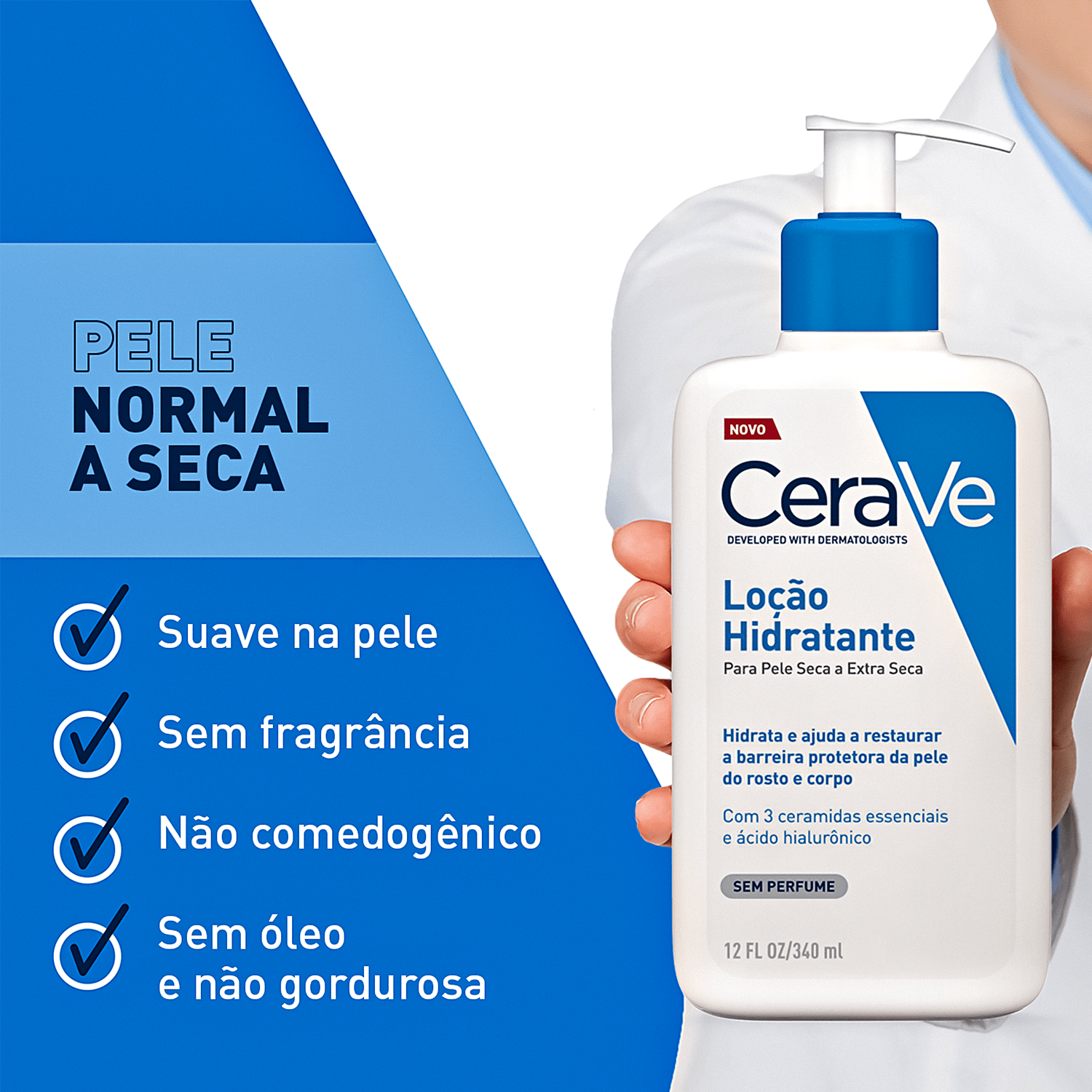 CeraVe Rosto & Corpo - Loção Hidratante 340ml