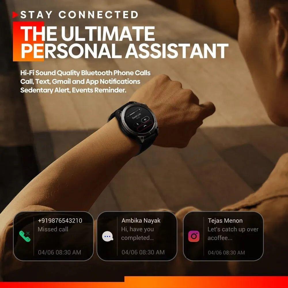 Miniatura Relógio Zeblaze Stratos 3 Premium, Tela Ultra Hd Amoled, Gps Embutido, Hi-fi Bluetooth Preto